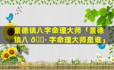 景德镇八字命理大师「景德镇八 🌷 字命理大师是谁」